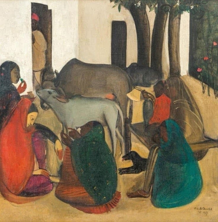 Amrita Sher-Gil, The Story Teller. Image courtesy of Saffron Art.